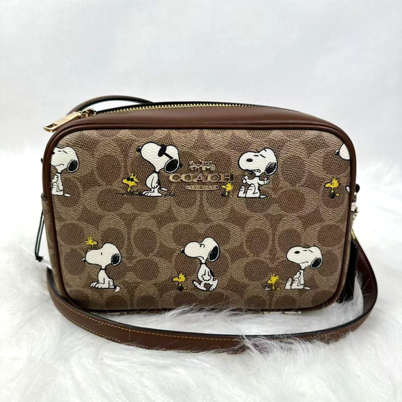 Coach X Peanuts Jamie Camera Bag In Signature Canvas With Snoopy Print CBM27 - Picture 1 of 8